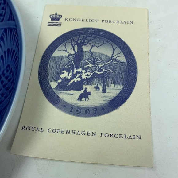 Royal Copenhagen Kongeligt Plate The Royal Oak Kai Lange Danish Underglaze Blue - Picture 2 of 5